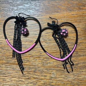 Betsey Johnson Heart Earrings